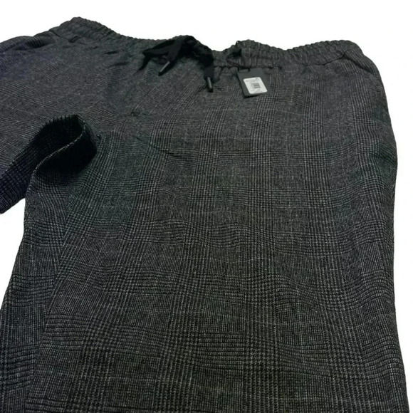 Natori Dogen Charcoal Herringbone Plaid Mens Sweatpants Size Medium - Picture 9 of 13